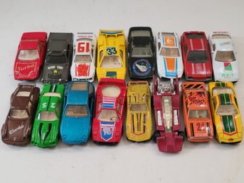 16 Vtg Die Cast Toy Cars