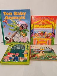 4 Children's Books Pop Up And Board Book