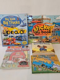 5 Children's Truck And Activity Books