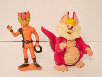 2 Vtg Thundercats Action Figures Snarf & Wilykat