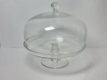 Glass Dome Pedestal Cake Stand