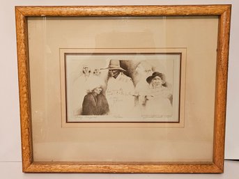 Vtg Frank Howell Sheep Keepers Original Signed Numbered Art Lithograph