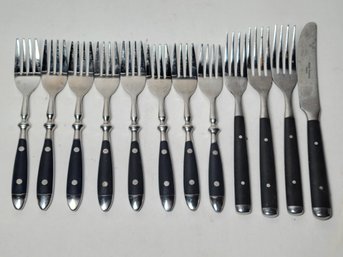 Hampton Silversmiths And Chefs Bistro Black Stainless Steel Flatware