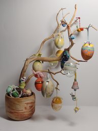 Vtg Easter Egg Ornament Tree