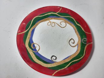 Colorful Swirl Design Decorative Plate