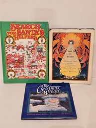 3 Vtg Children's Christmas HC Books