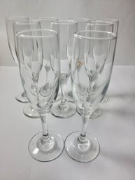 9 Libbey 6oz Flute Glasses