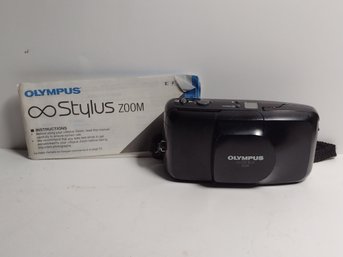 Vtg Olympus Stylus Zoom 35mm Point And Shoot Film Camera