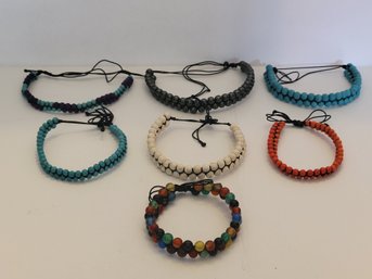 7 Handmade Macrame Beaded Bracelets