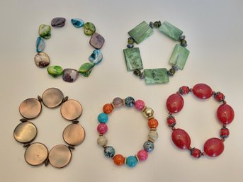 Collection Of Assorted Multicolor Stretch Bracelets