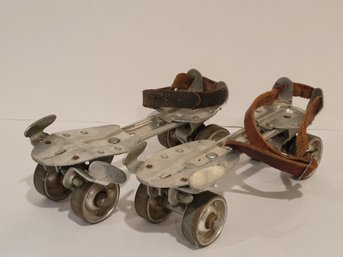 Vtg Winslow Featherweight Adjustable Metal Roller Skates