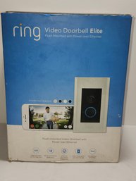 New-Ring Video Doorbell Elite Flush Mounted W Power Over Ethernet