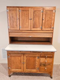 Antique Oak Hoosier Cabinet