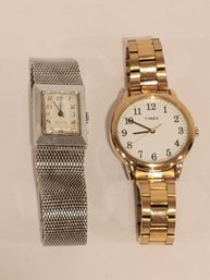 Vtg Timex Ladies Electric Watch And Timex Easy Reader Watch