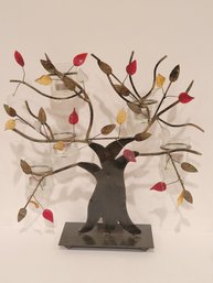 Handcrafted Metal Tree Votive Candle Holder