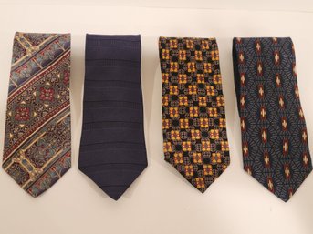 4 Vtg Bill Blass Mens Silk Ties