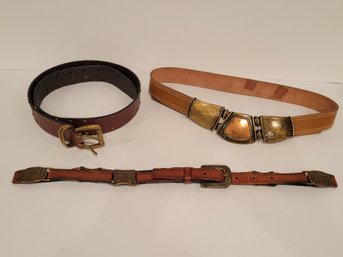 Vtg Western And Artistic Genuine Leather Belts