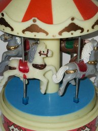 Vintage 1970s Musical Carousel With Horses