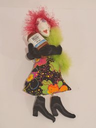Signed Whimsical Cloth Doll