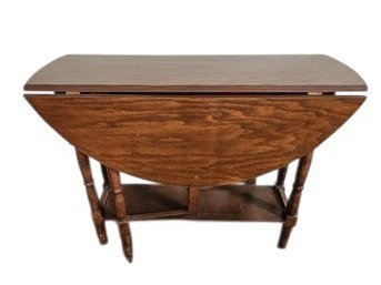Vtg Oak Gateleg Drop Leaf Table