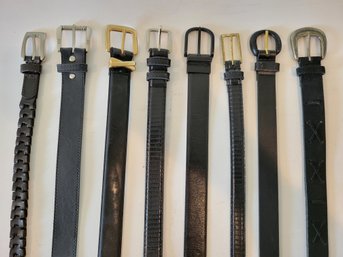 8 Ladies Black Belts Size 14/16