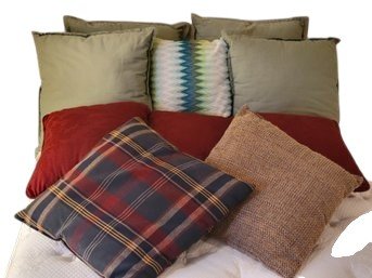 10 Assorted Decorative Accent Throw Pillows
