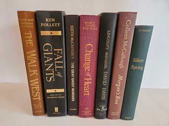7 Embossed Novels Hardcover Books