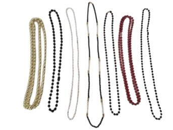 Collection Of Assorted Color Beaded Necklaces X 7