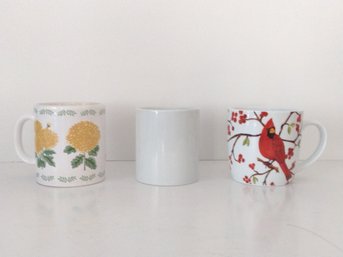 3 Flower And Nature Mugs