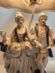 Vintage Victorian Style Porcelain Table Lamp