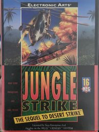 Jungle Strike The Sequel To Desert Strike Sega Genesis 16 Bit Game Cartridge