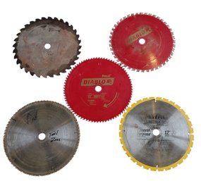 Diablo And Dewalt 12 Inch Used Circular Saw Blades