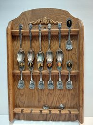Wooden Souvenir Spoon Display Rack