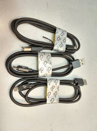 Black Nylon Braided Charging Cable, A USB-A To Micro-USB