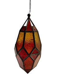World Market Moroccan-style Hanging Glass Lantern