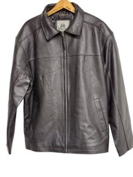 Burks Bay Brand Men's Black Leather Jacket XL
