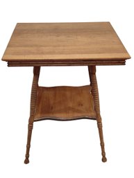 Mid Century Tiger Oak Parlor Table