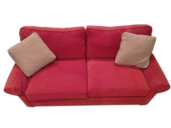 Ethan Allen Red Sofa