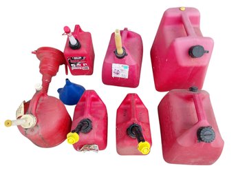 Gasoline Containers Lot 9 Pieces