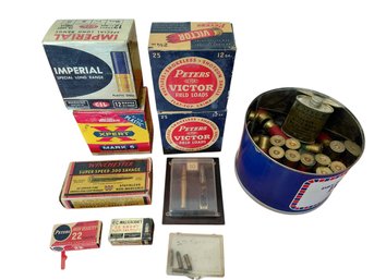 Assorted Shot Shells And Bullets
