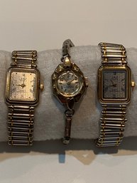 3 Vintage 2 Toned Womens Watches