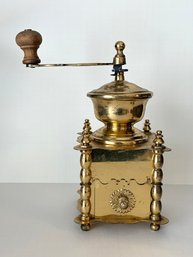 Decorative Antique Brass Coffee Grinder