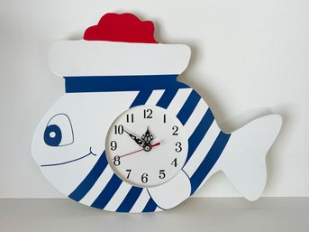 Sailor Fish Wooden Wall Clock