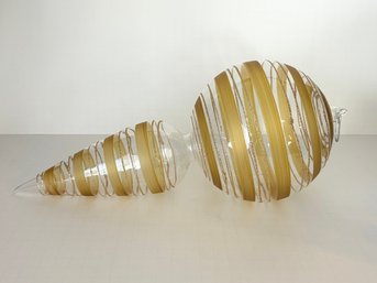Large Hand Blow Glass Finial Ornament