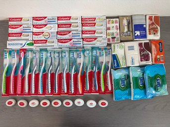 Large Toothbrush And Toothpaste Lot