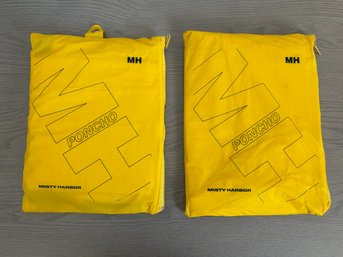 2 Yellow Misty Harbor Rain Ponchos