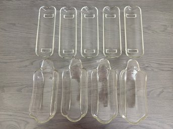 Assorted Clear Glass Corn Holders