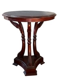 Vtg Swan Side Round End Table