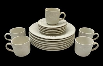 Sauvignon By S.H.I. White Harvest Pattern Dish Set