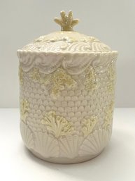 Vtg Balleek Shell Biscuit Jar